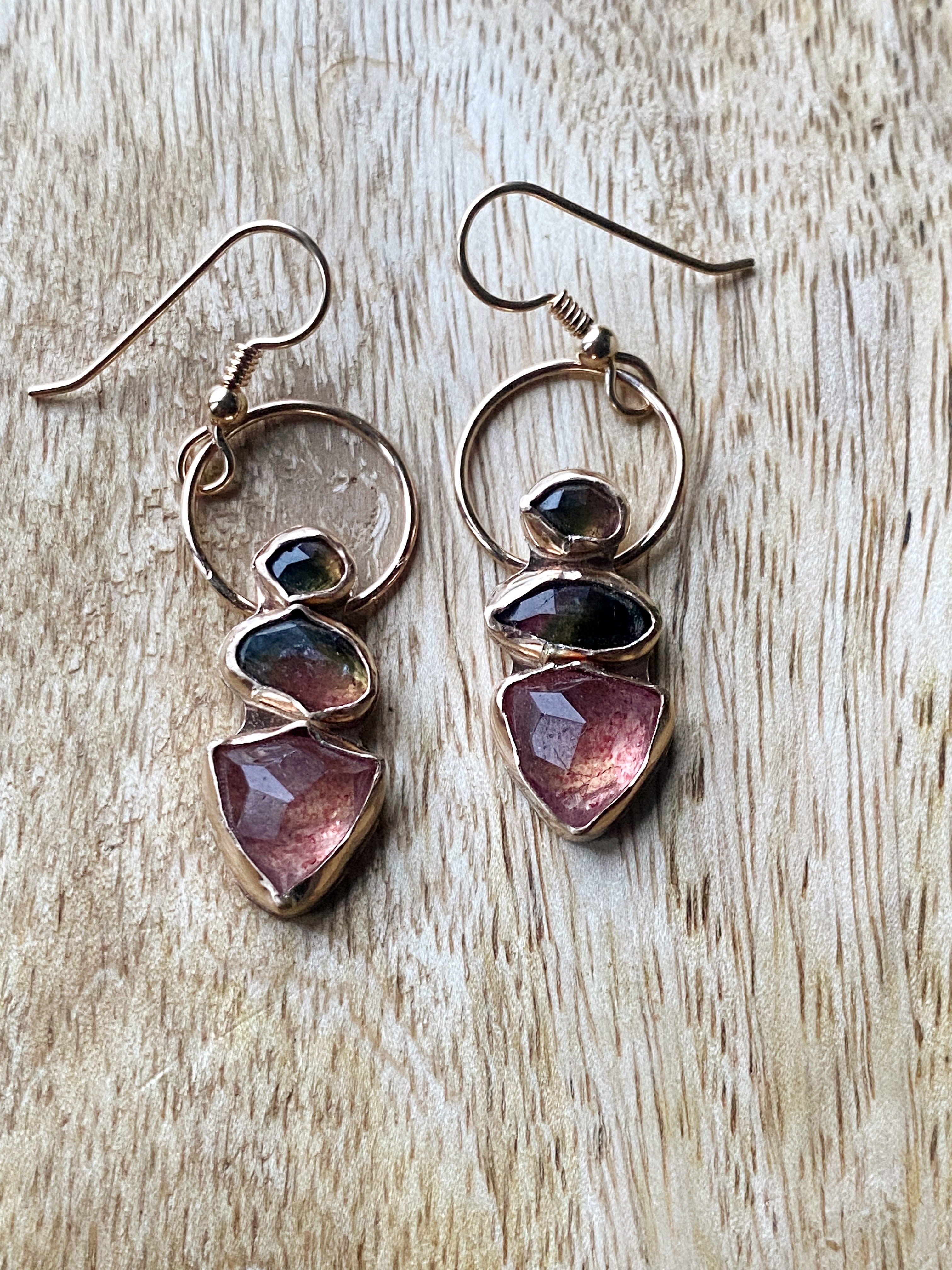 Rosa Grüne Zärtlichkeit Ohrringe