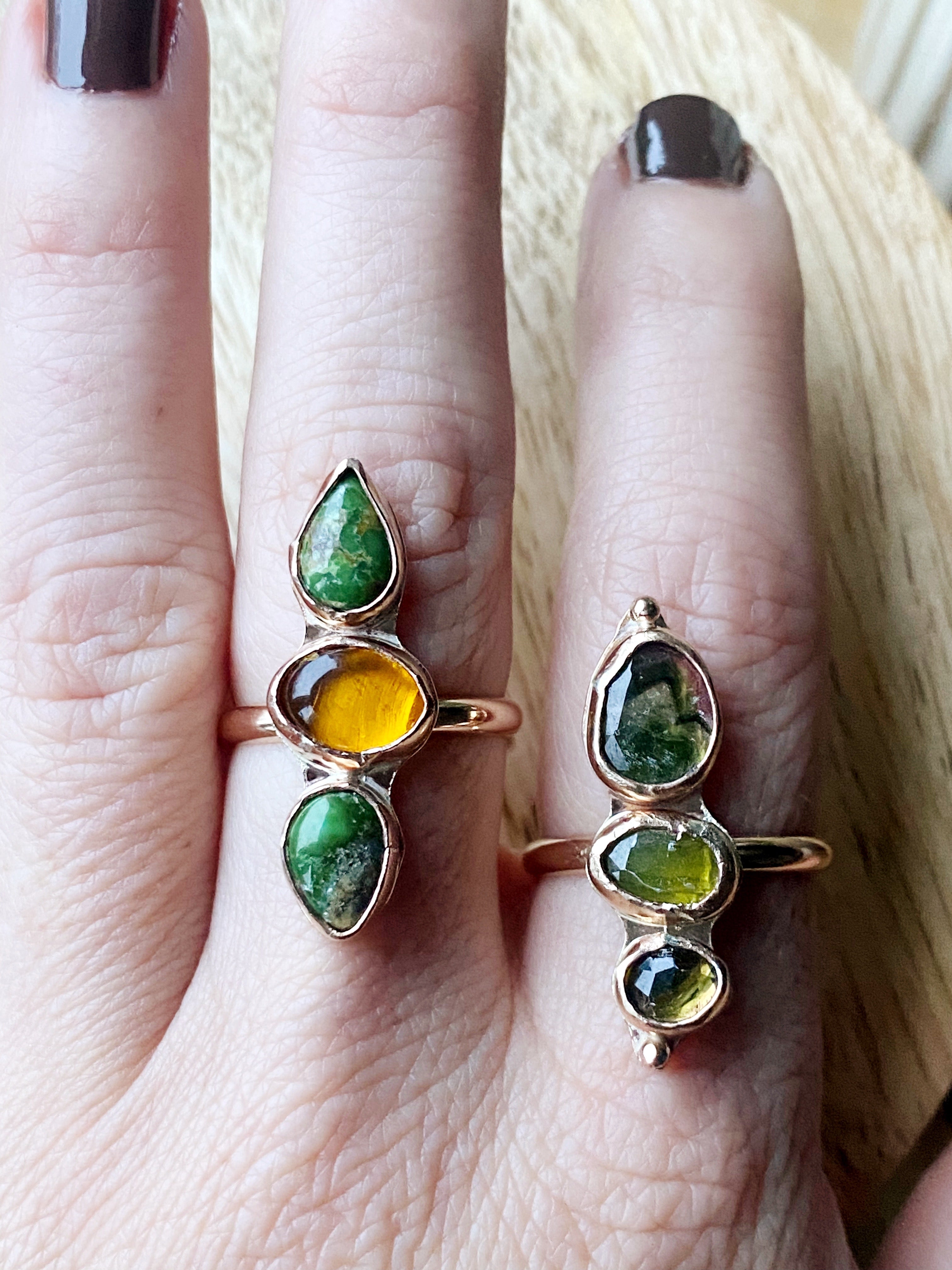 Bernsteinfarbene Wärme Ring