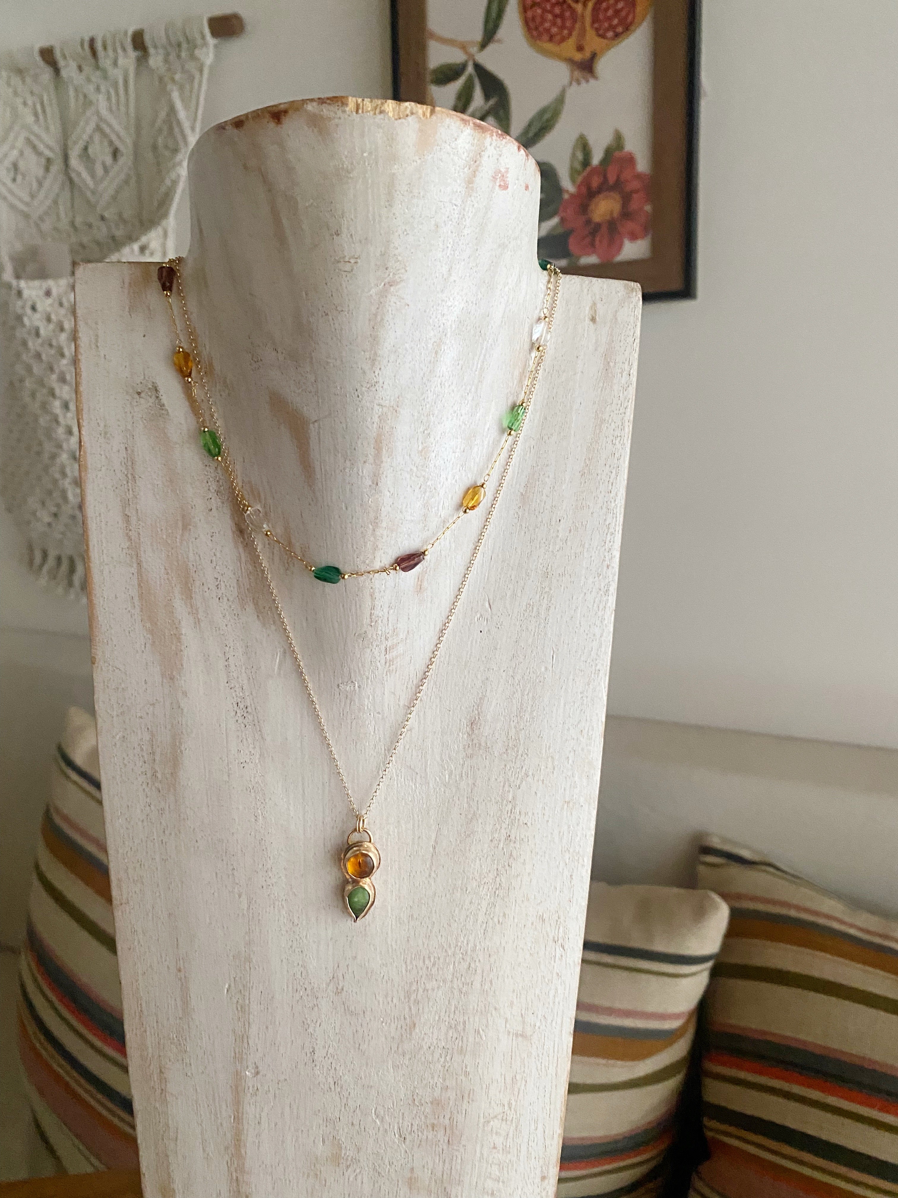 Bernsteinfarbene Wärme Kette