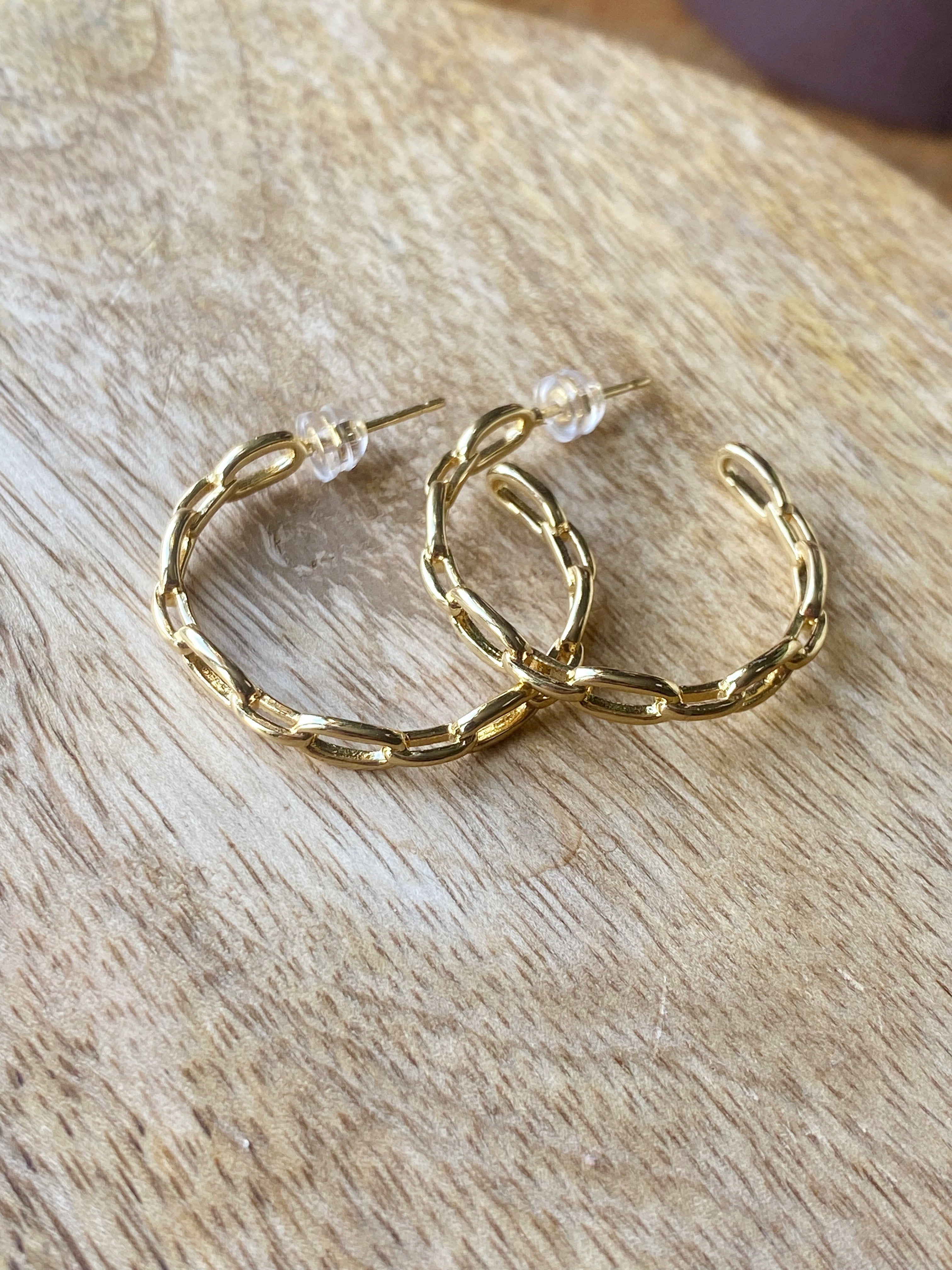 Goldene Ketten Creolen