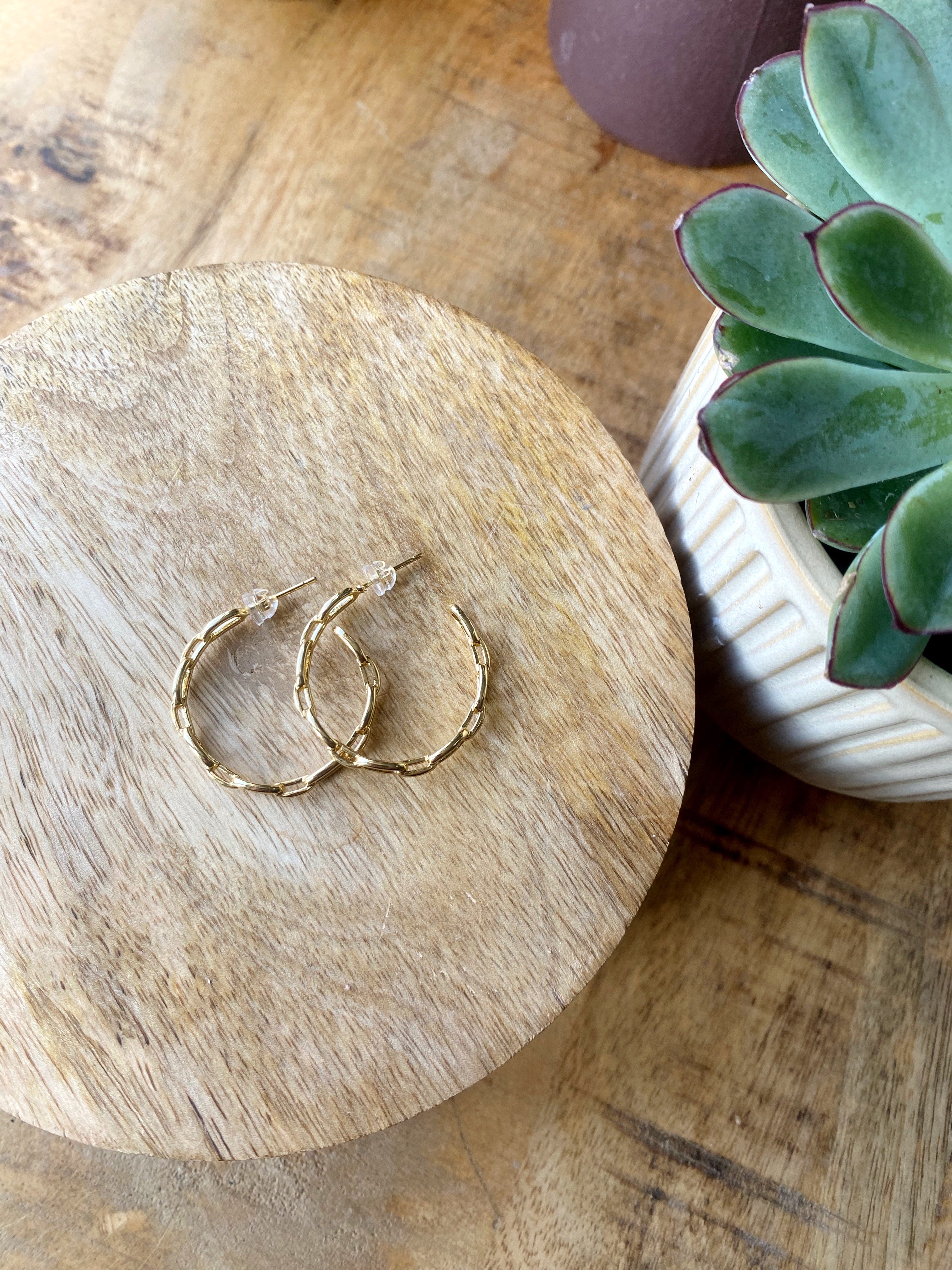 Goldene Ketten Creolen