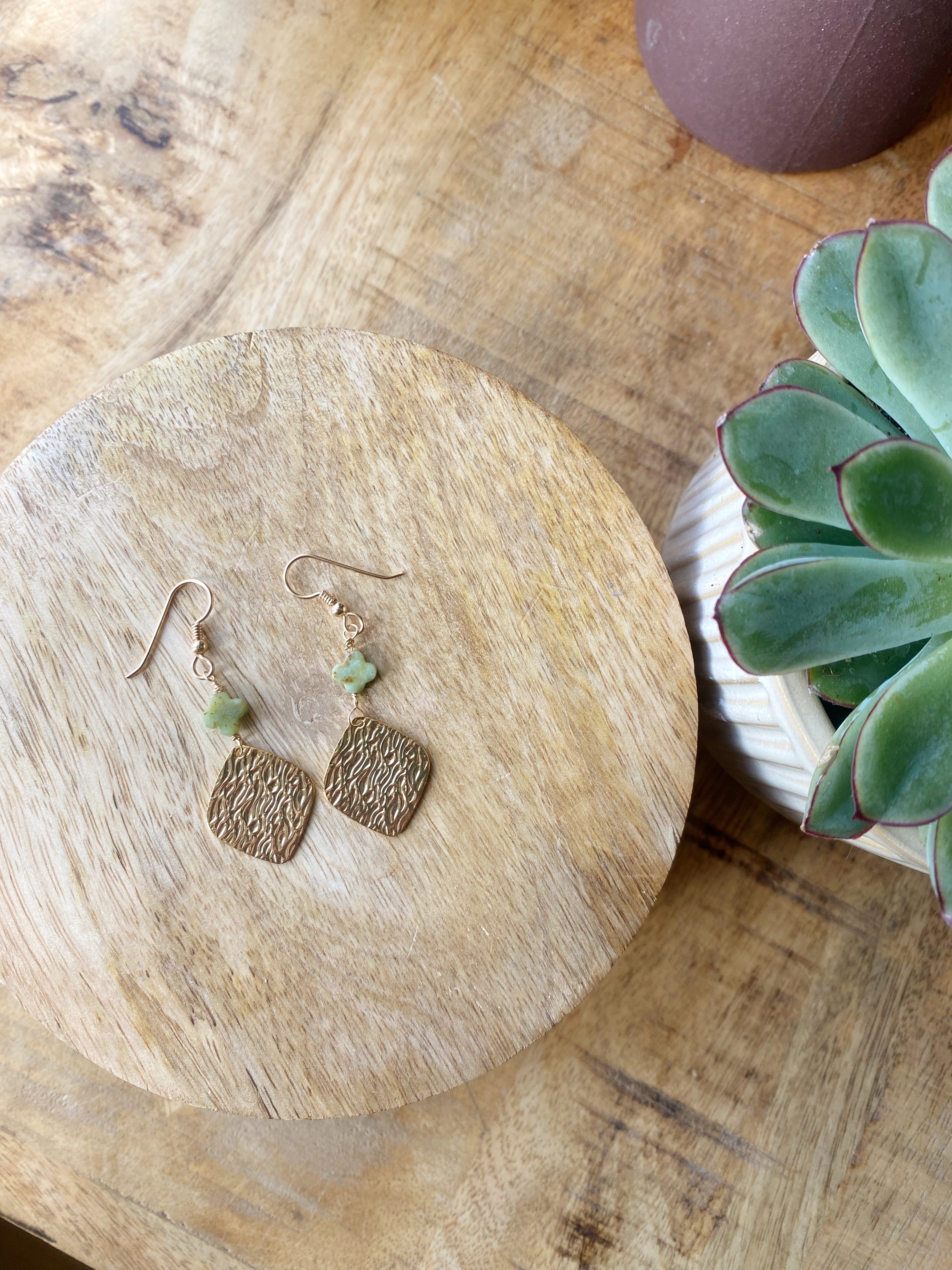 Goldene Türkis Ohrringe