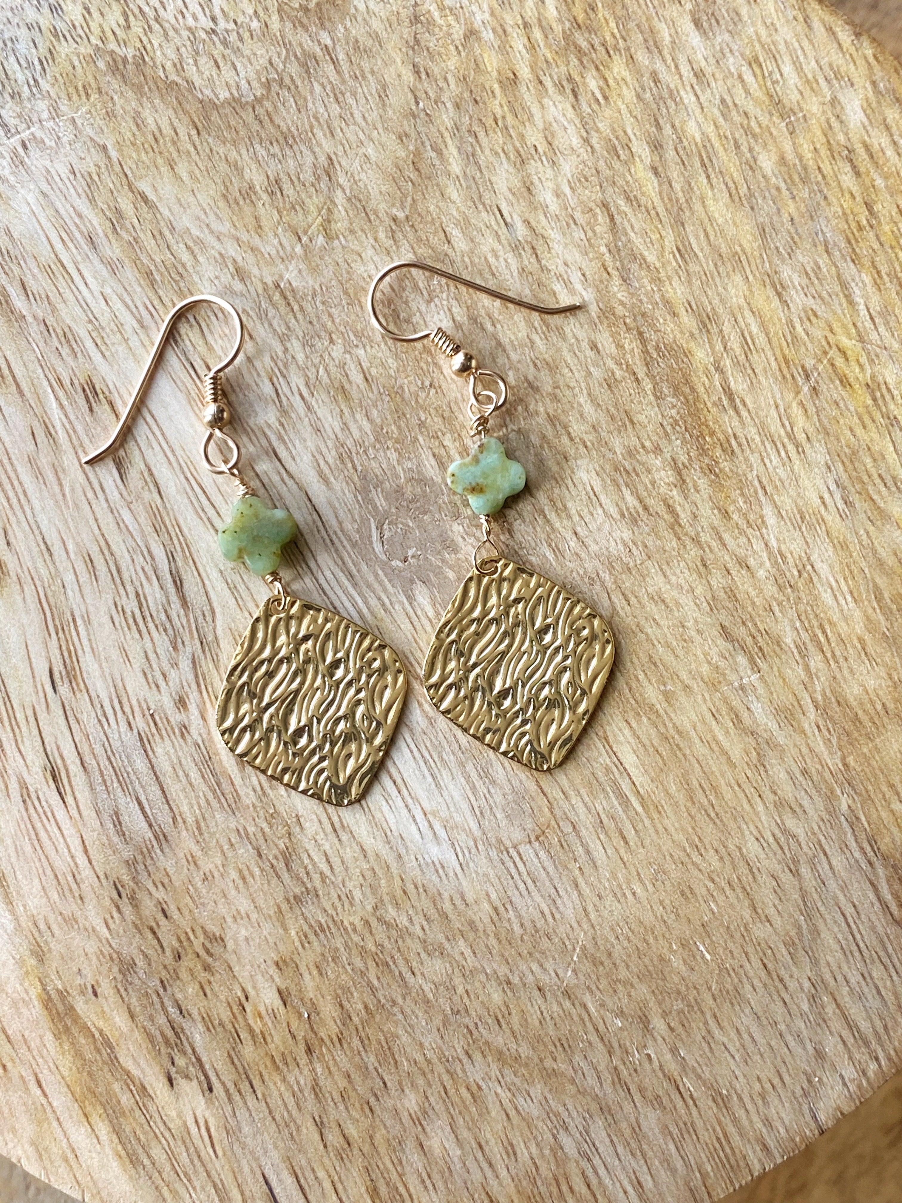 Goldene Türkis Ohrringe