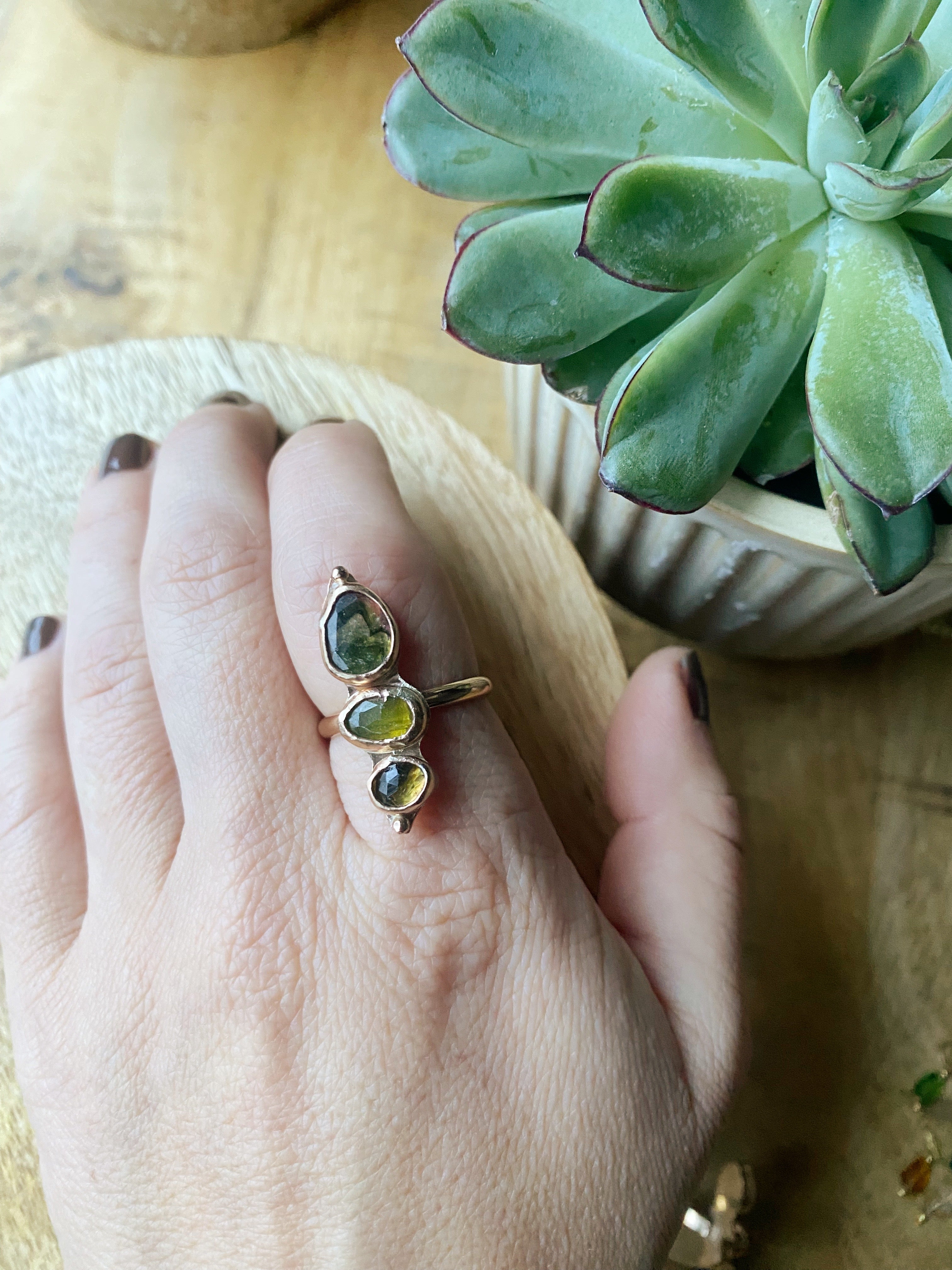 Grüne Leichtigkeit Ring