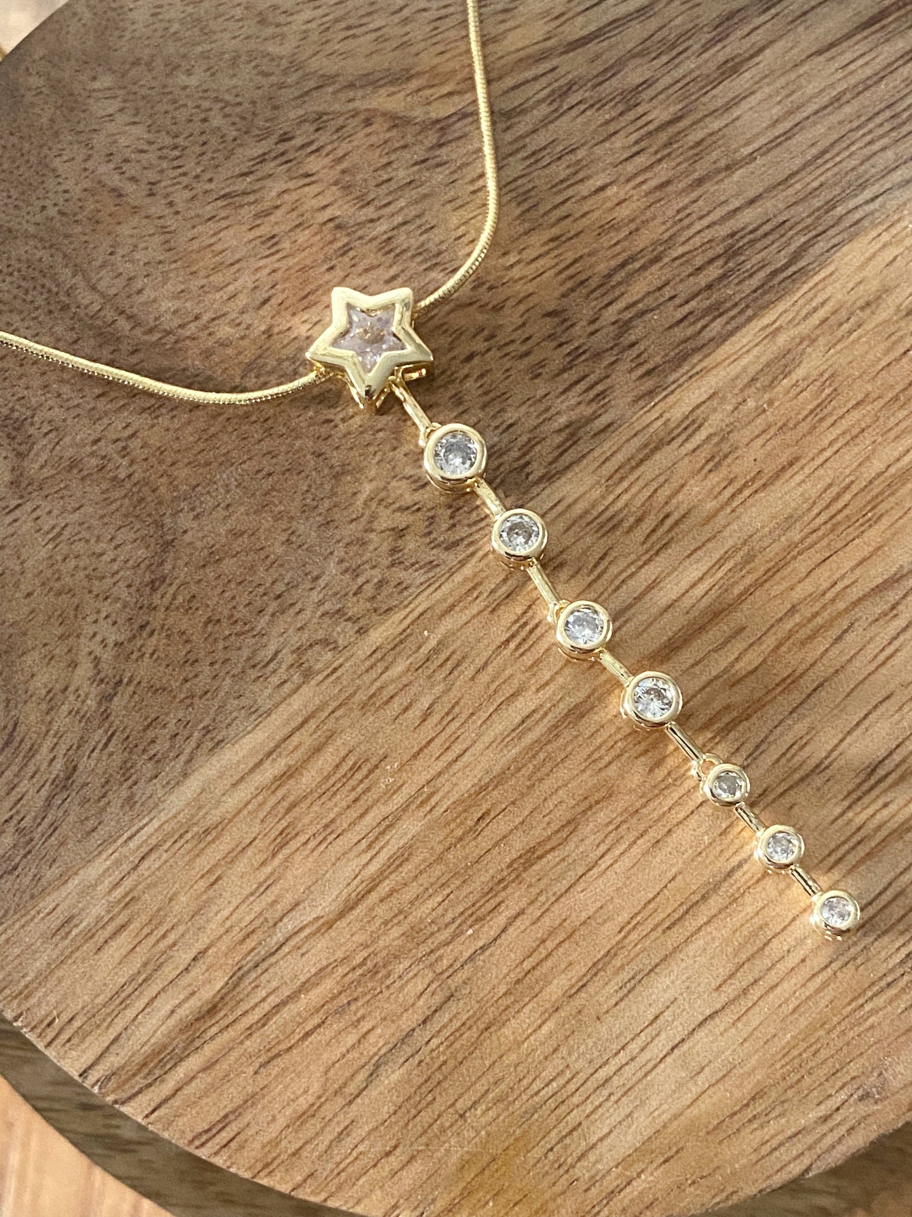 Gold Stern Y Kette