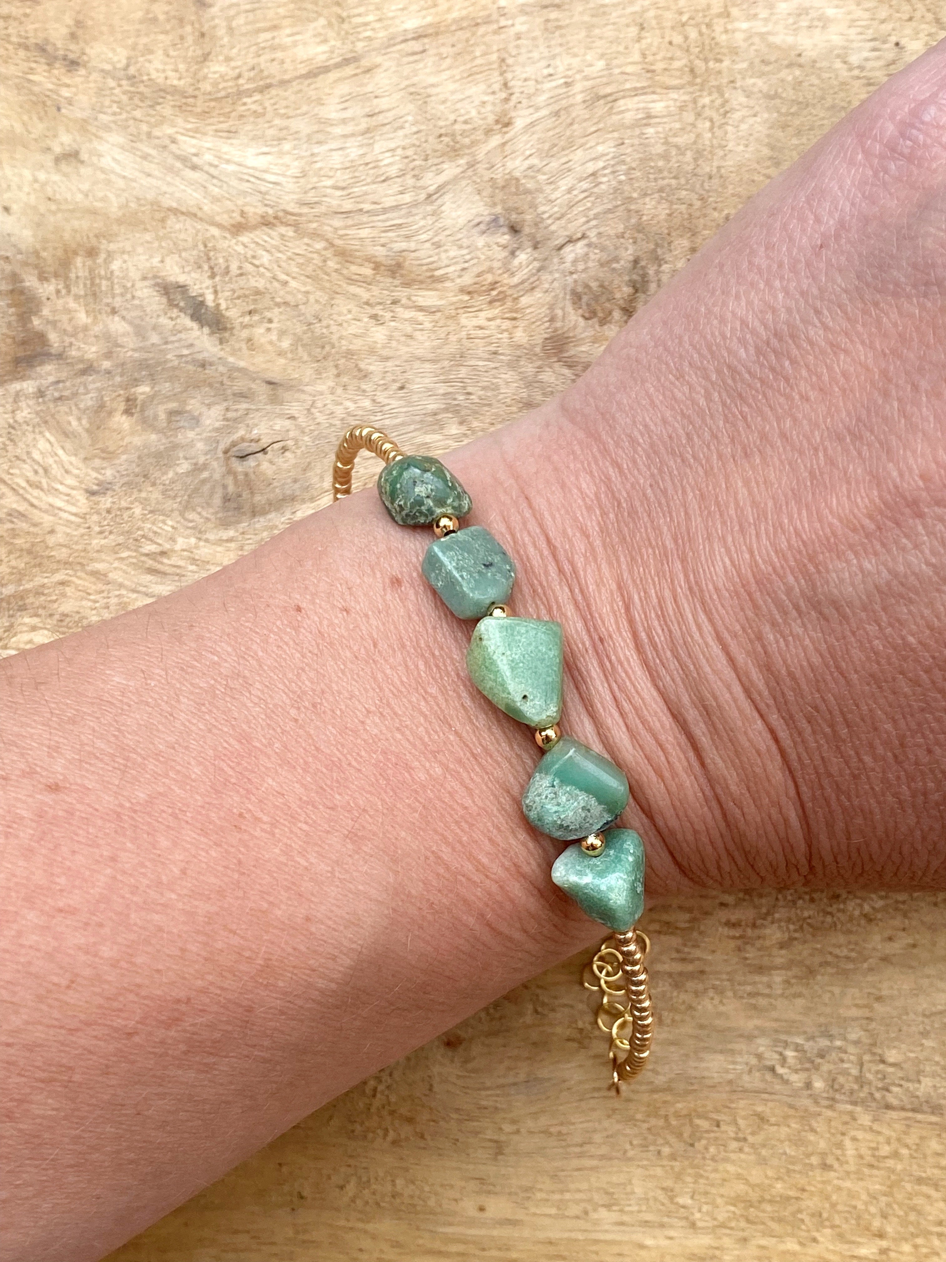 Emerald Nugget Armband