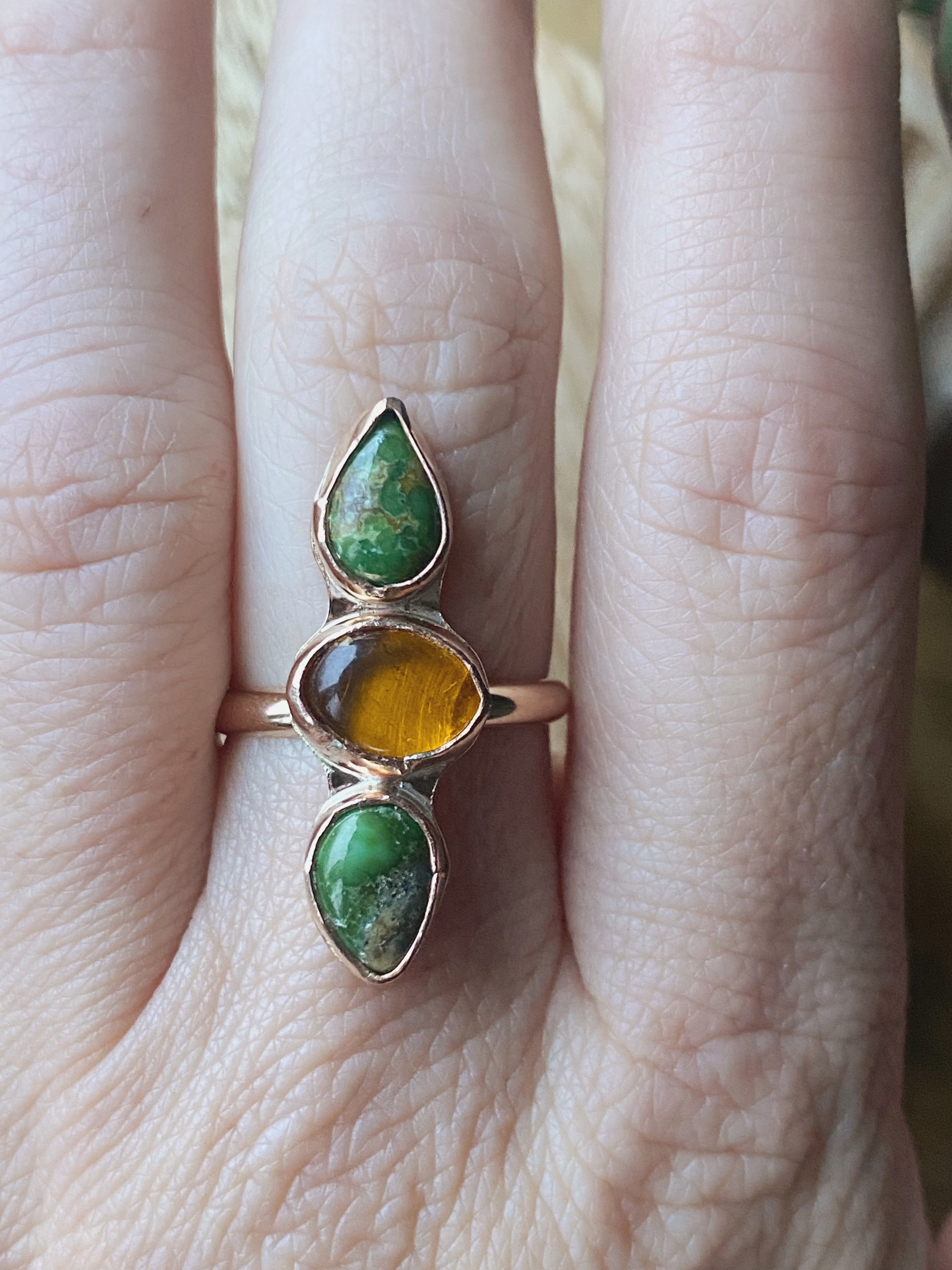 Bernsteinfarbene Wärme Ring