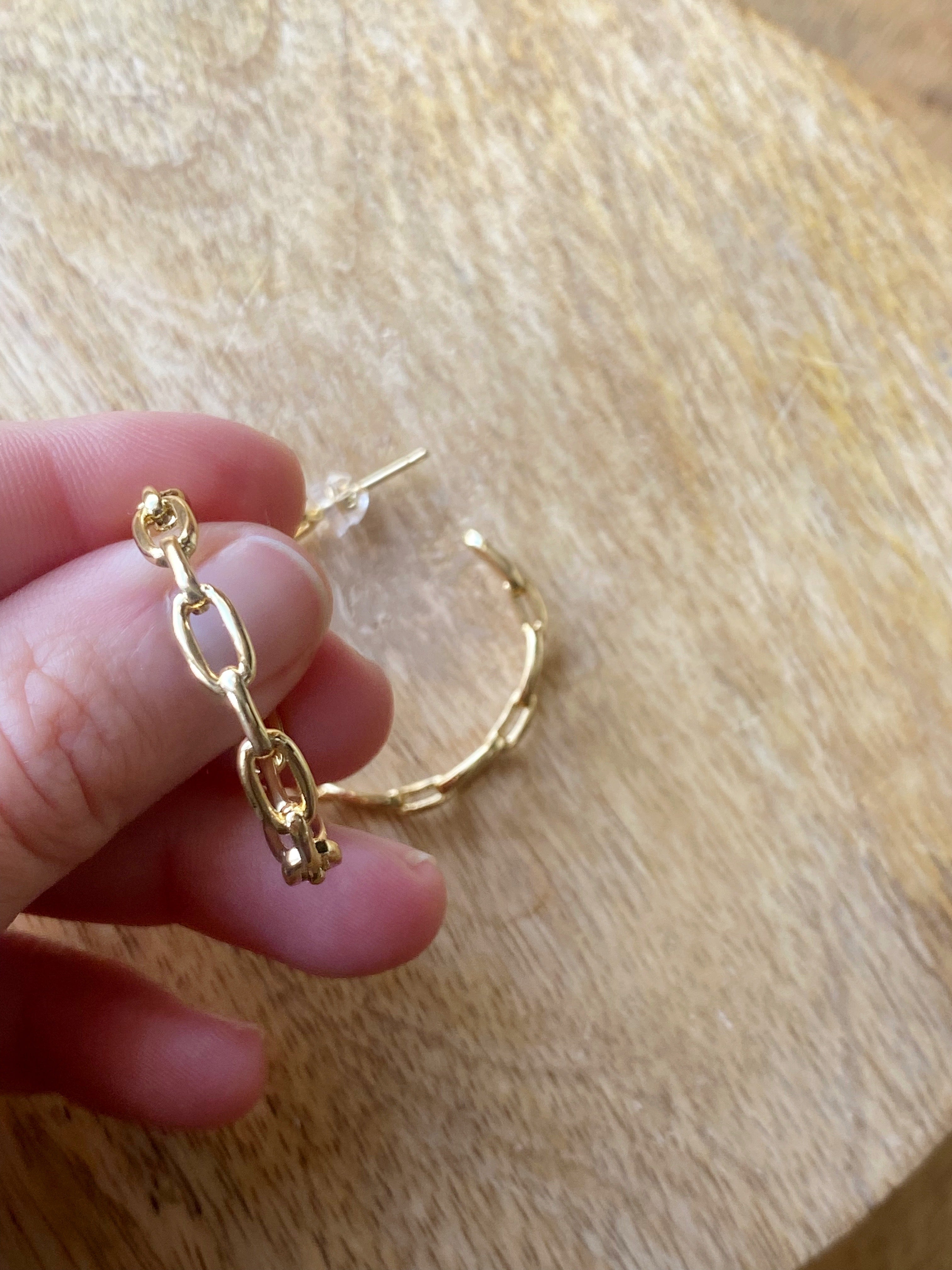 Goldene Ketten Creolen