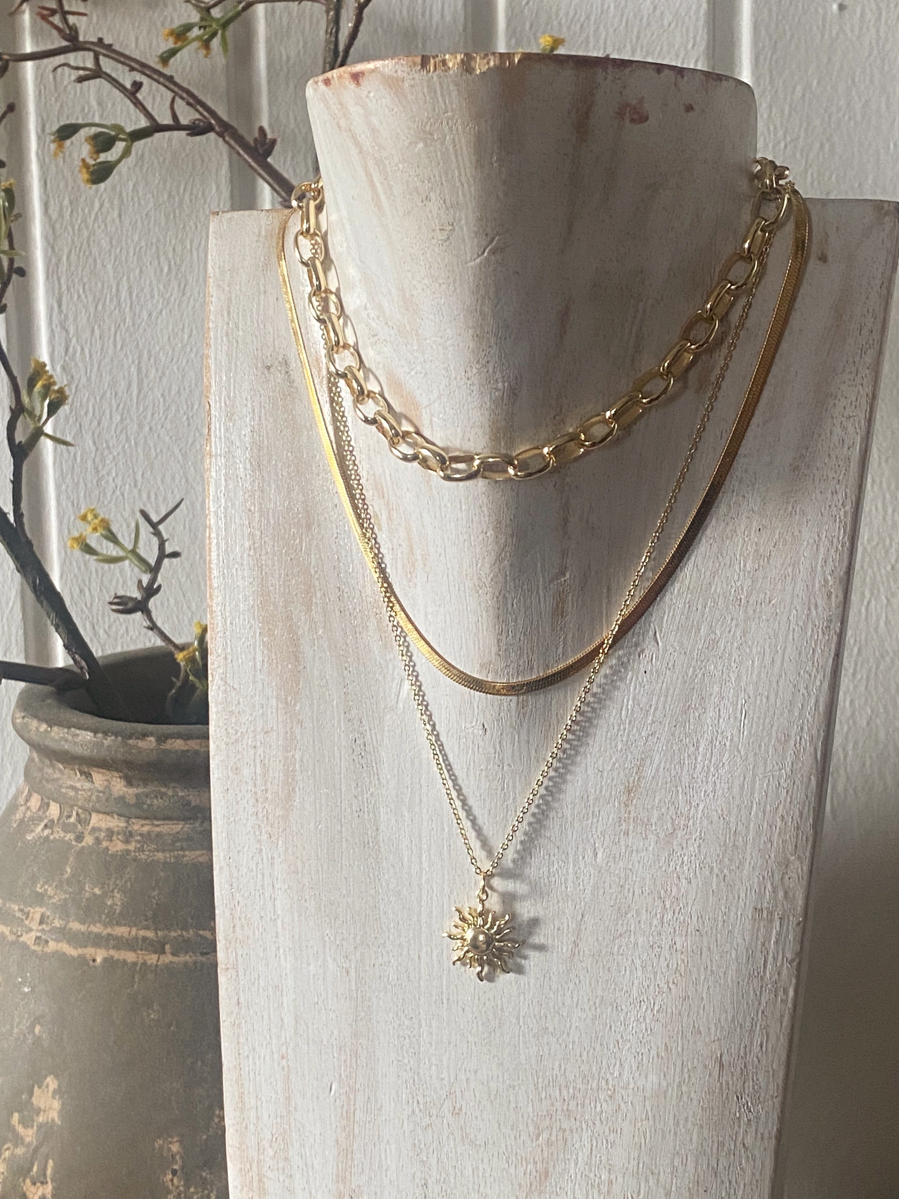 Breite Schlangen Layer Kette