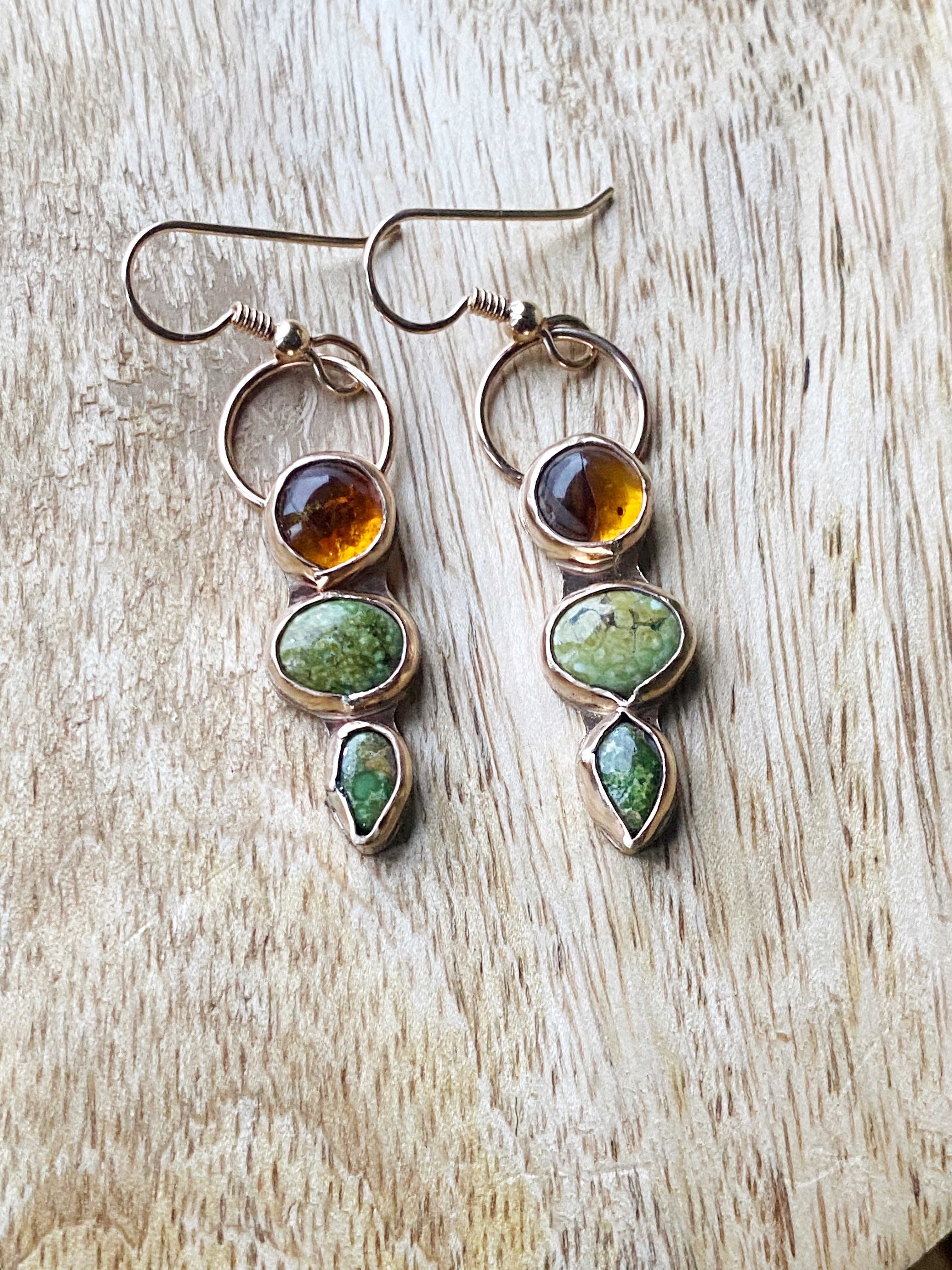 Bernsteinfarbene Wärme Ohrringe