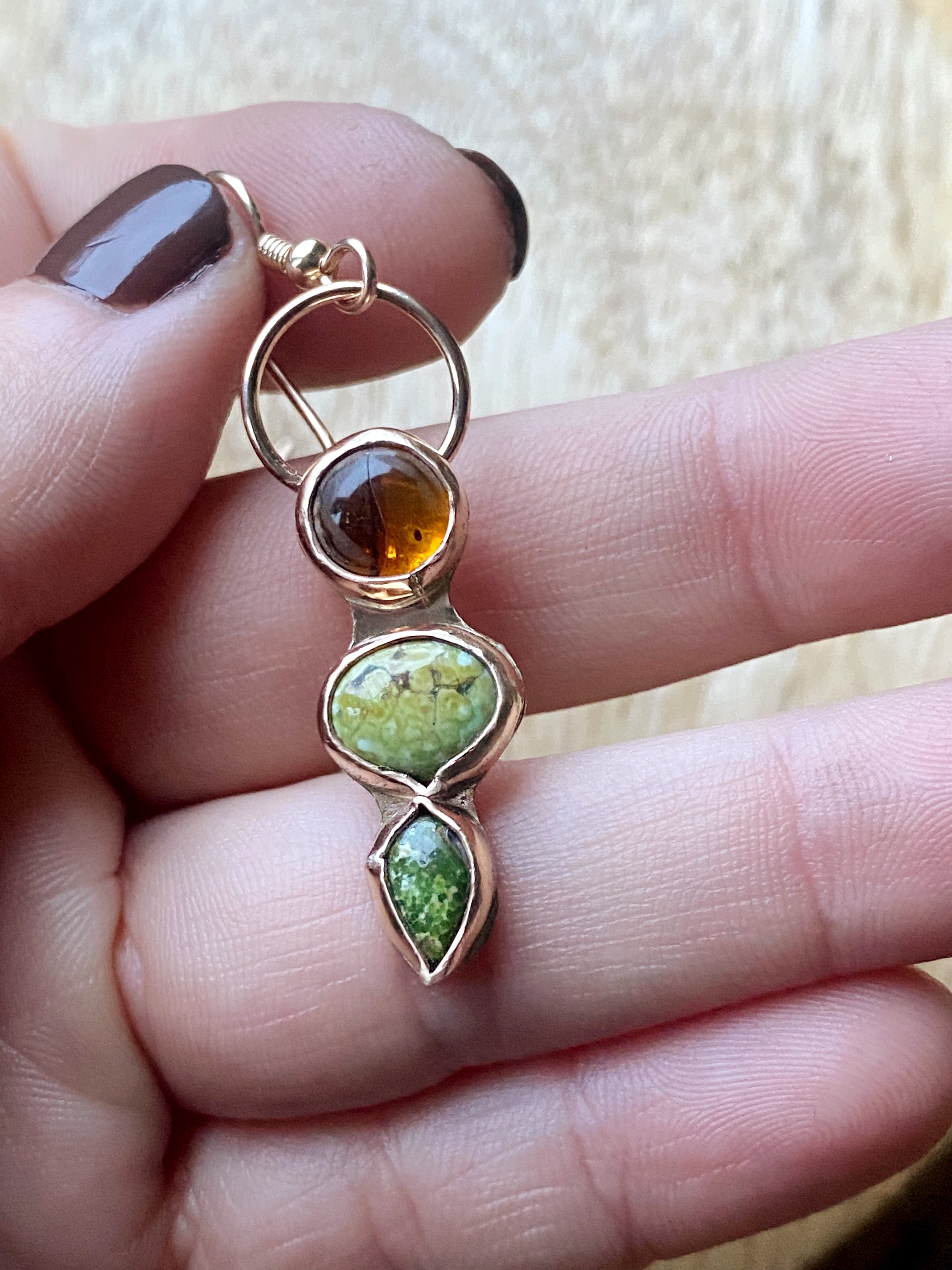 Bernsteinfarbene Wärme Ohrringe