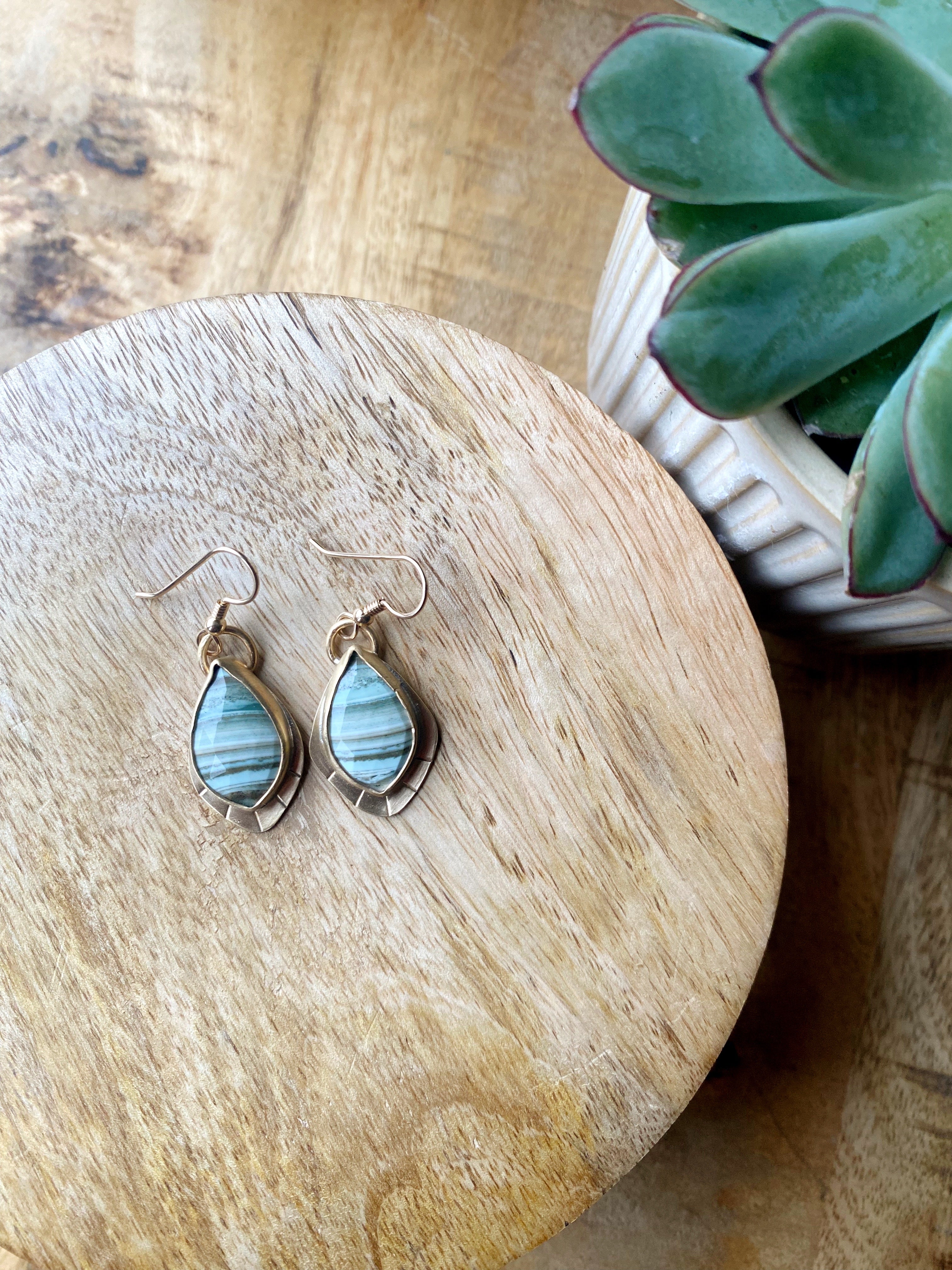 Hoffnung in Streifen Ohrringe