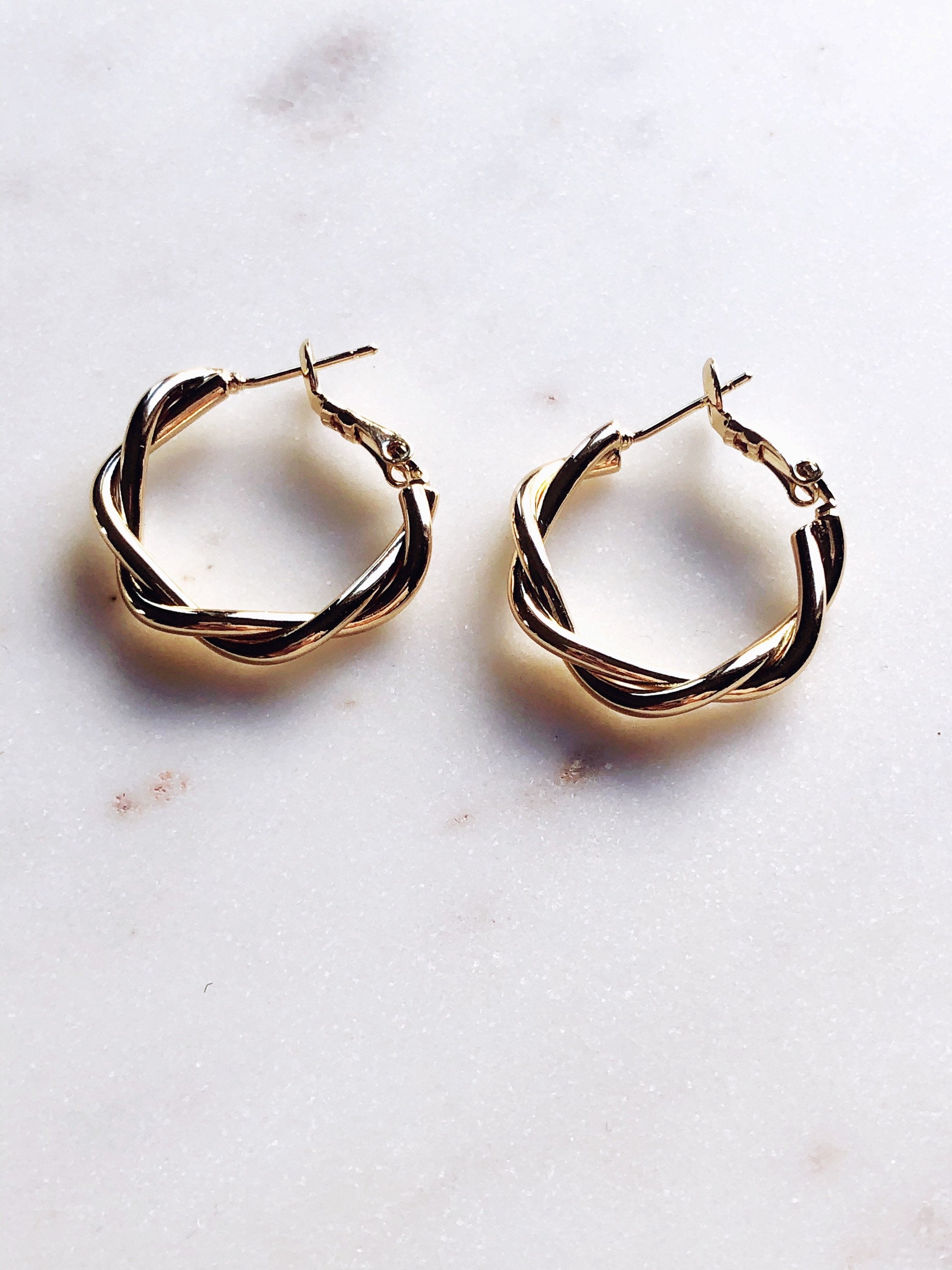 Gold filled  gedrehte Creolen