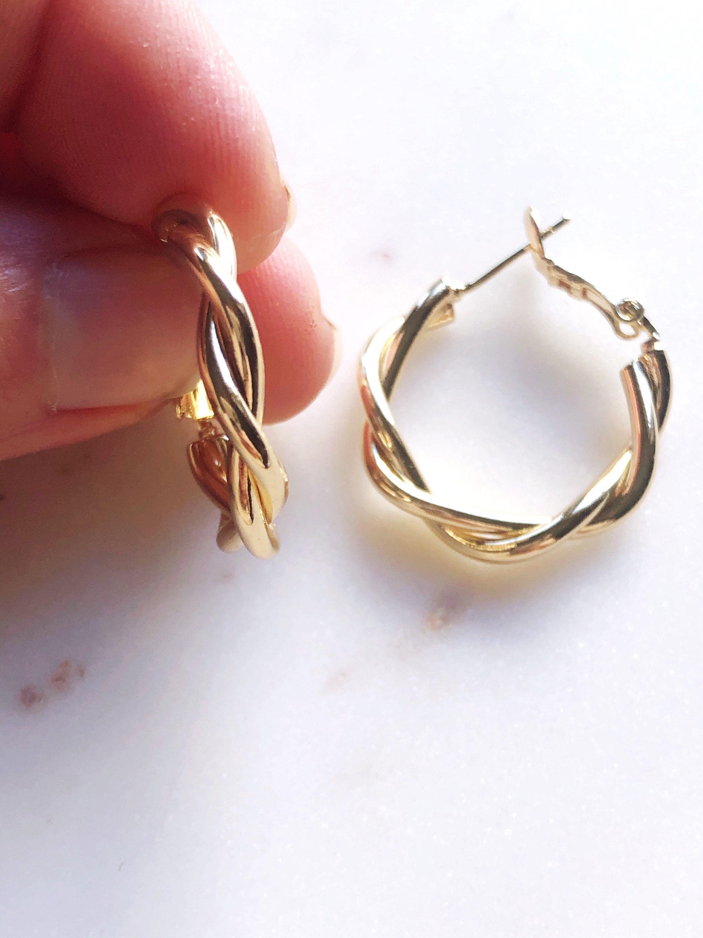 Gold filled  gedrehte Creolen