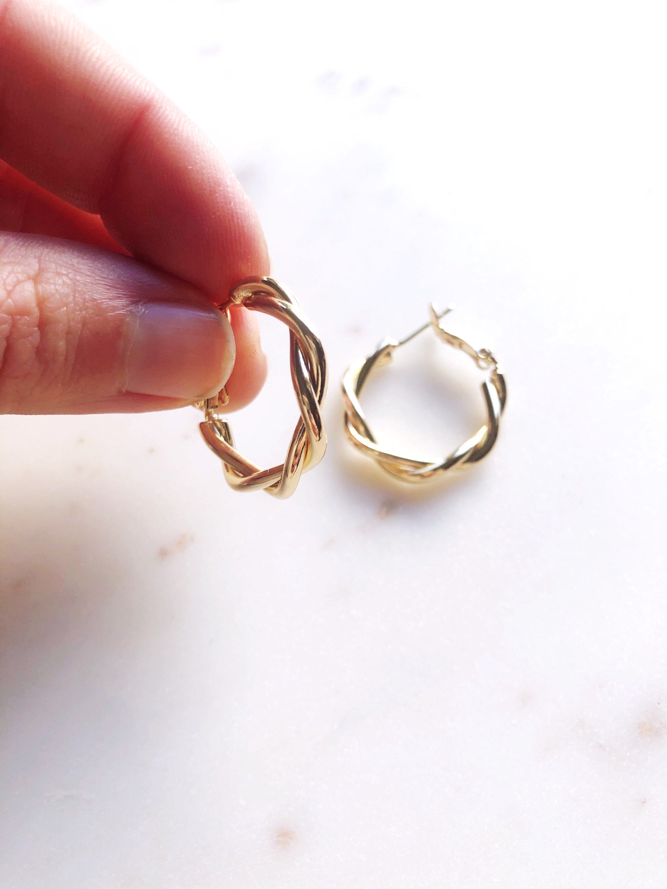 Gold filled  gedrehte Creolen