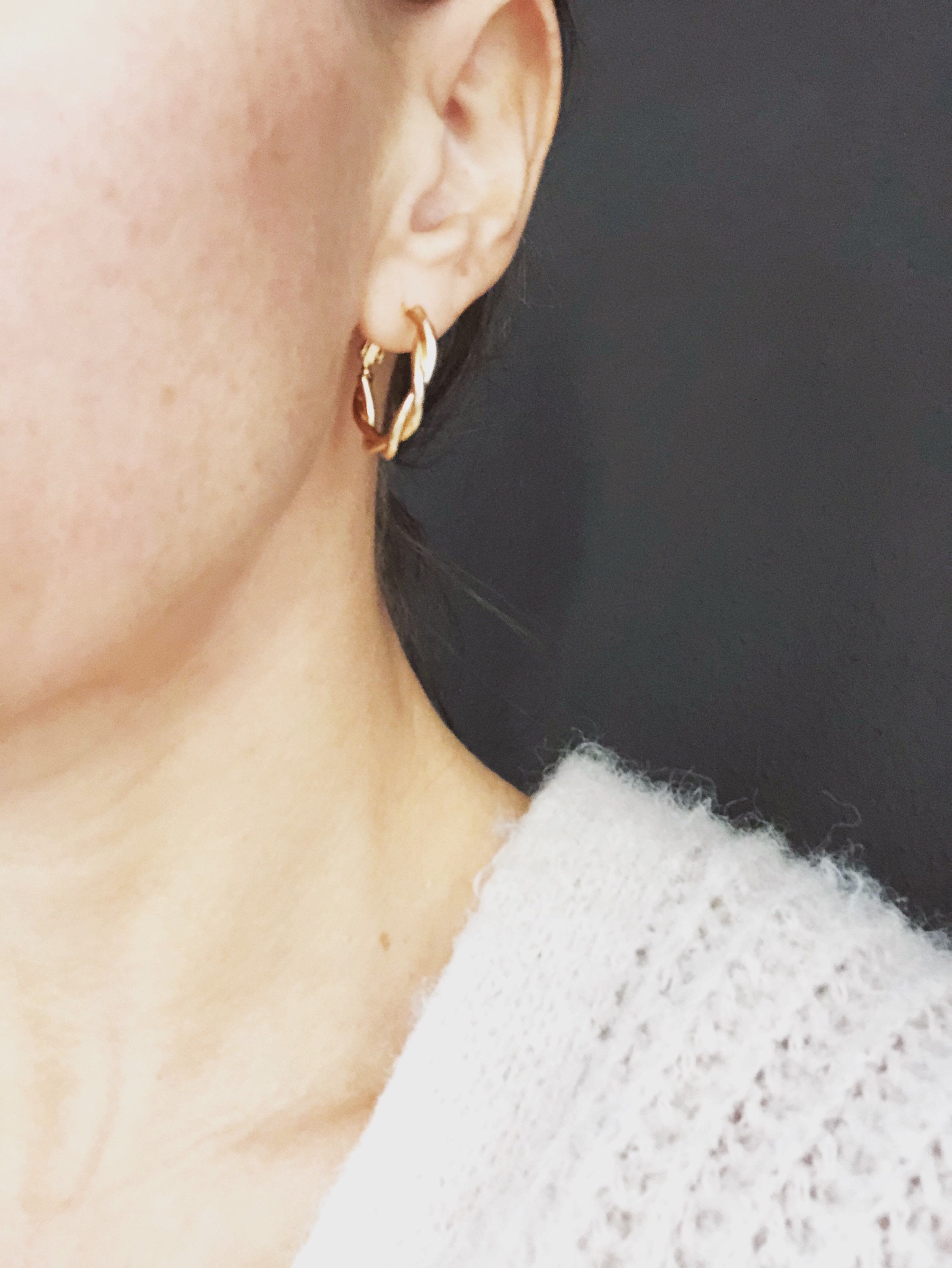 Gold filled  gedrehte Creolen