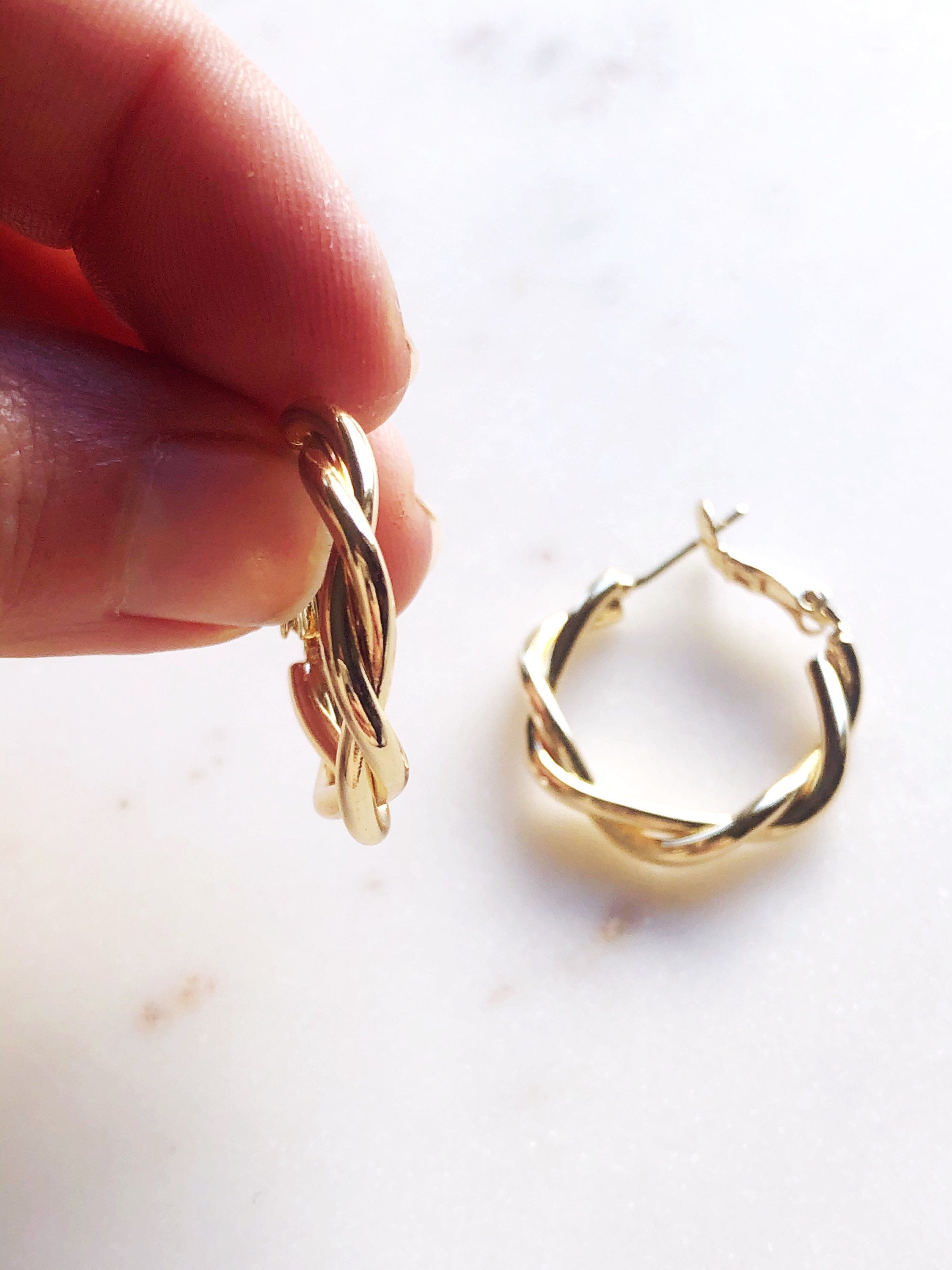 Gold filled  gedrehte Creolen